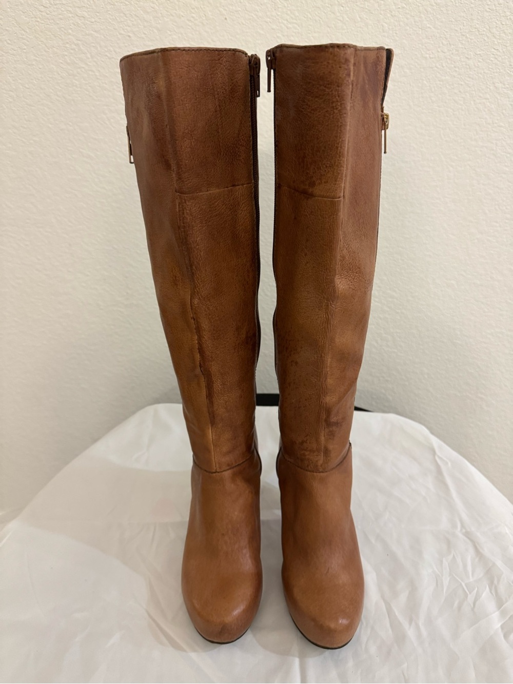 Steve Madden Tall Cognac Leather Over-the-Knee Boots Size 7